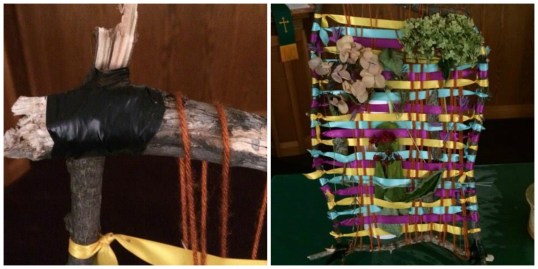 prayer weaving collage